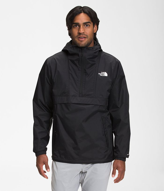 The North Face Mens Rain Jacket Antora Anorak 317LMKWVO - Black